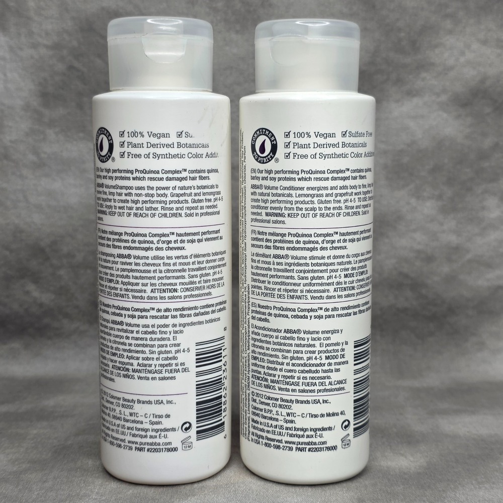 ABBA Volume Shampoo & Conditioner SET 8 oz w/Grapefruit & Lemongrass - Picture 2 of 2